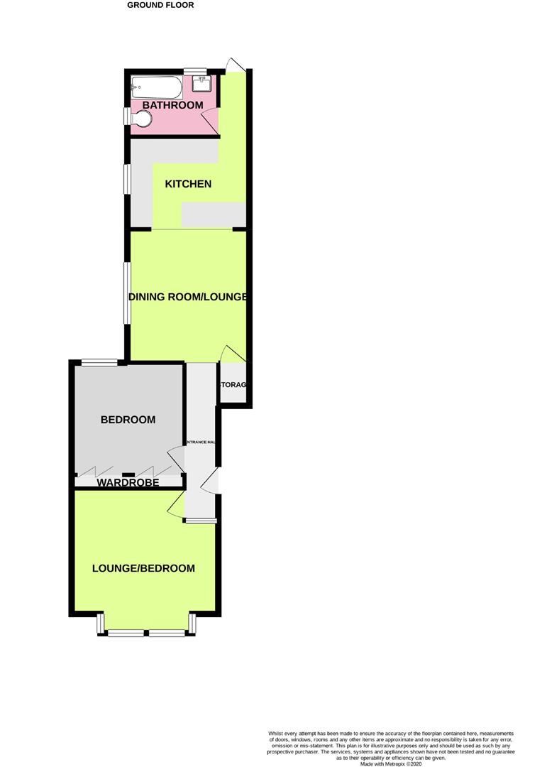 Floor Plan | Flat - Garden | Harrow Road, Worthing | Sold - Subject to Contract